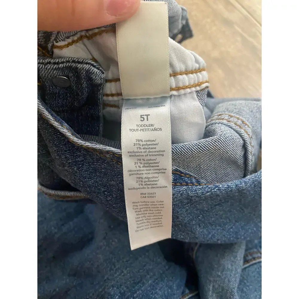 OshKosh B'gosh Kids Blue Toddler Vestbak Dungarees Overalls Jeans Size 5T